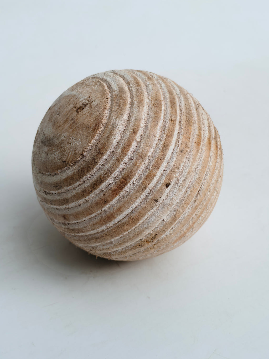 Rustic Wooden Decorative Ball – Handcrafted Accent Piece
