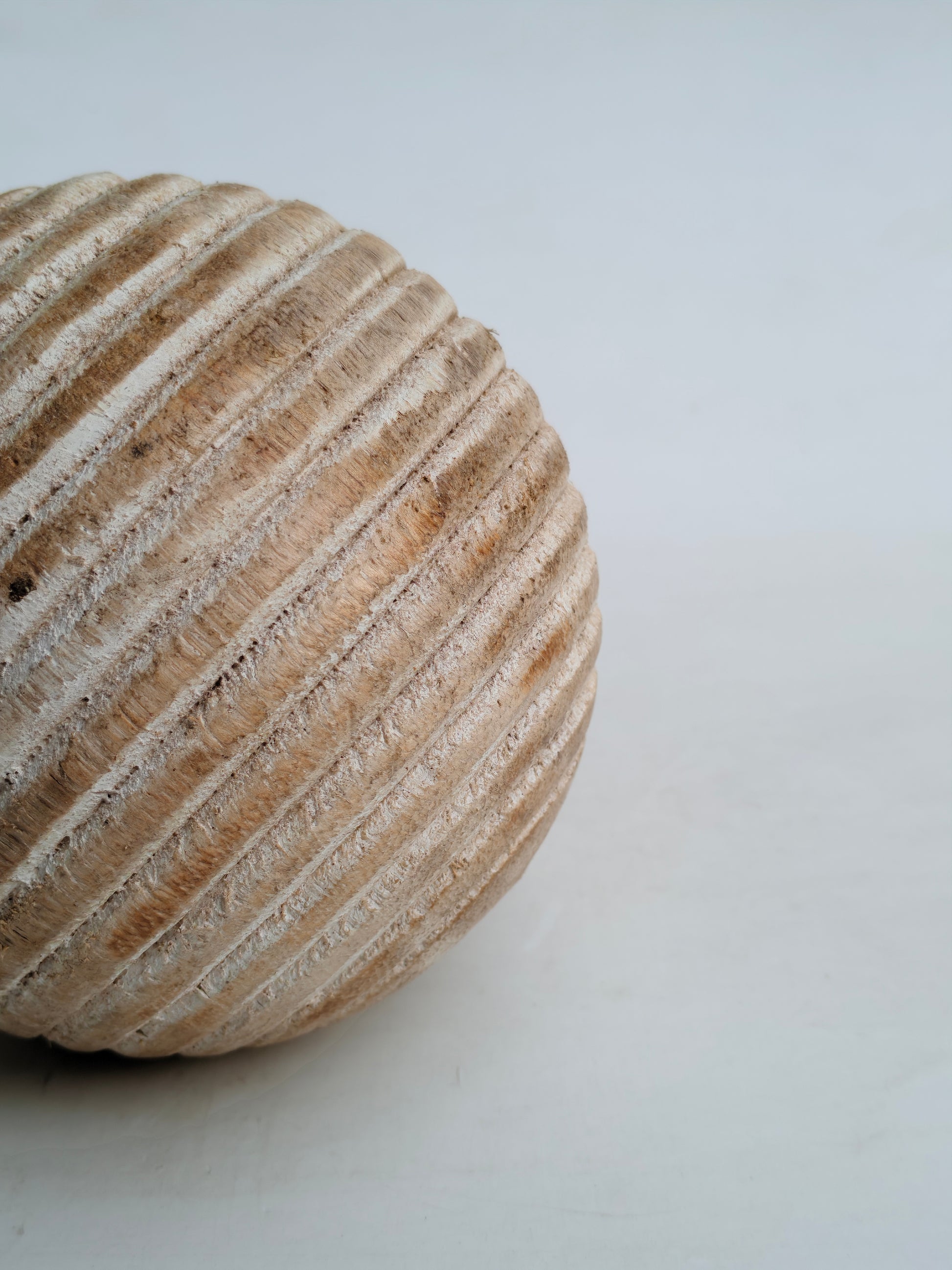 Rustic Wooden Decorative Ball – Handcrafted Accent Piece