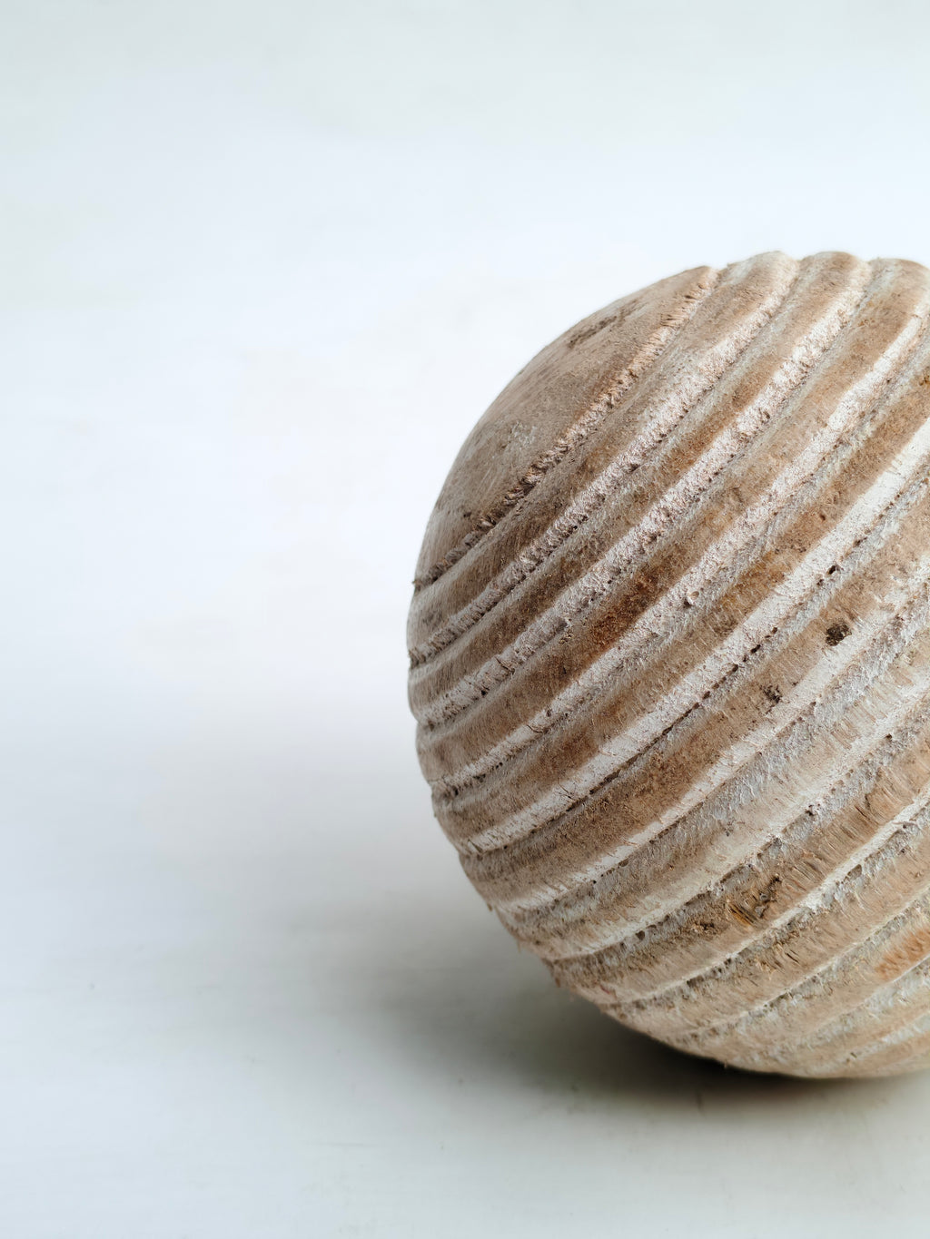 Rustic Wooden Decorative Ball – Handcrafted Accent Piece