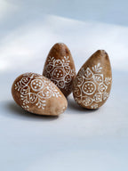 Hand-Carved Wooden Easter Eggs – Set of 8
