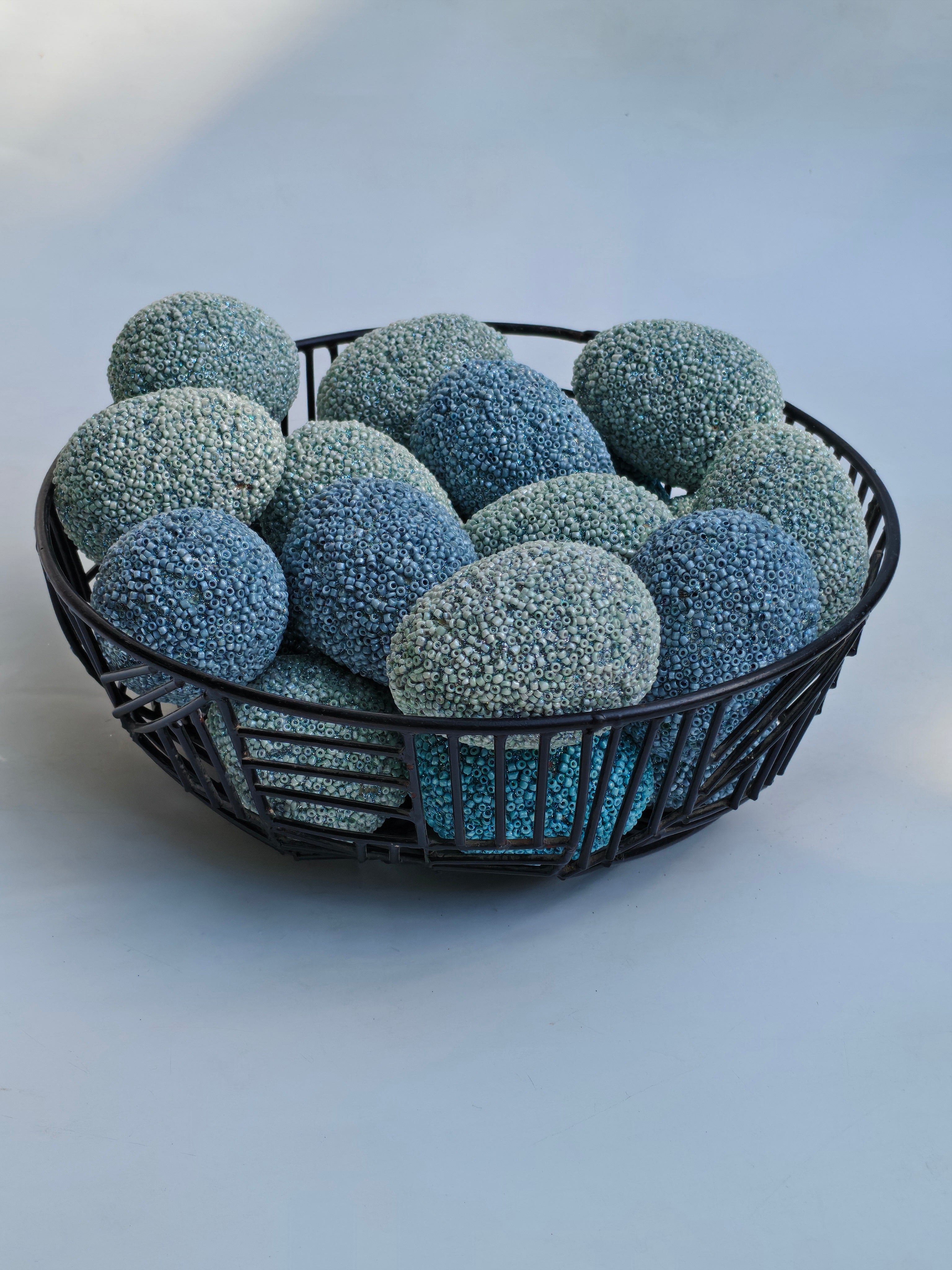 Handcrafted Beaded Easter Egg – Luxury Decorative Accent (SET OF 8)