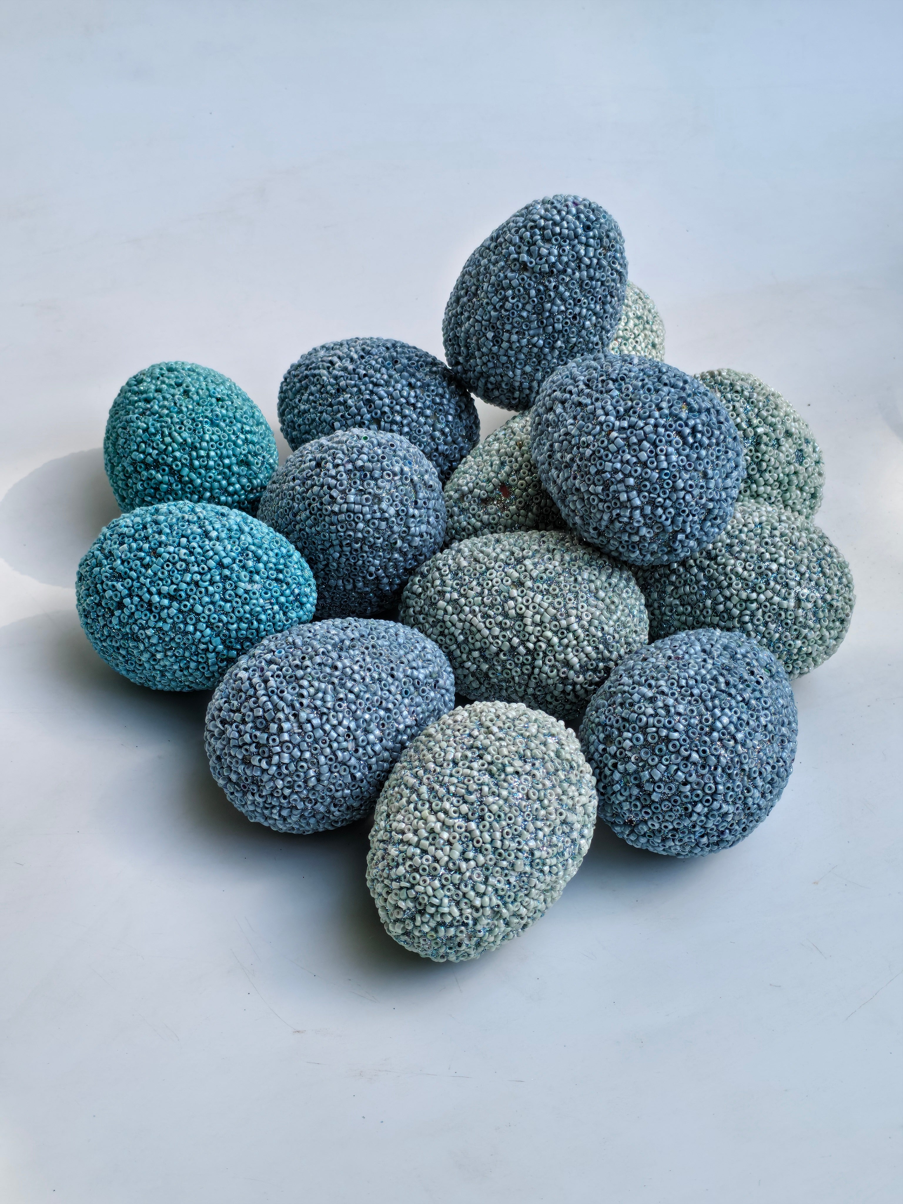 Handcrafted Beaded Easter Egg – Luxury Decorative Accent (SET OF 8)