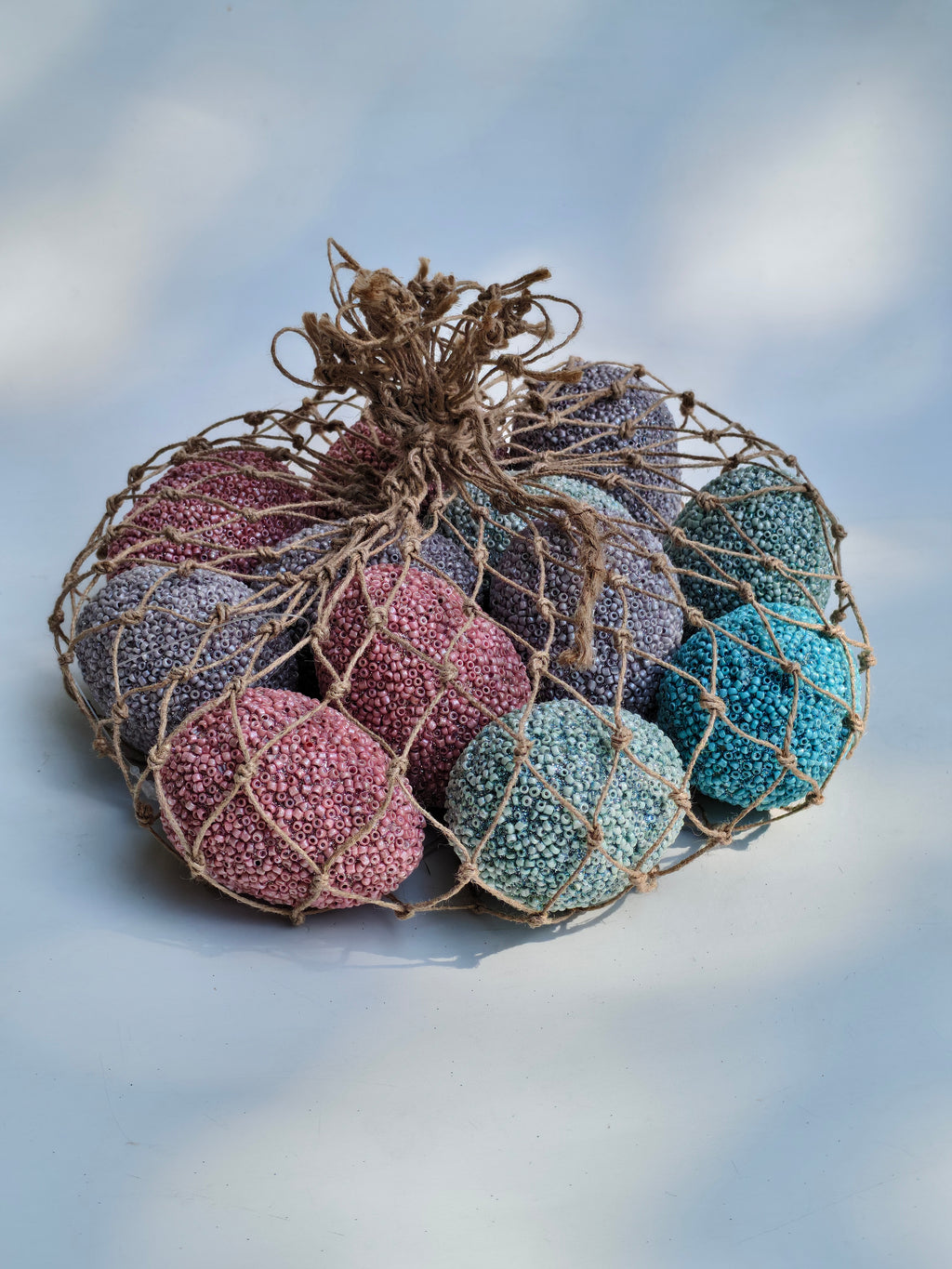 Pastel Beaded Easter Eggs