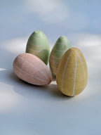 Pastel Hand-Painted Decorative Wooden Eggs