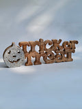 Wooden with Glitter Pumpkin