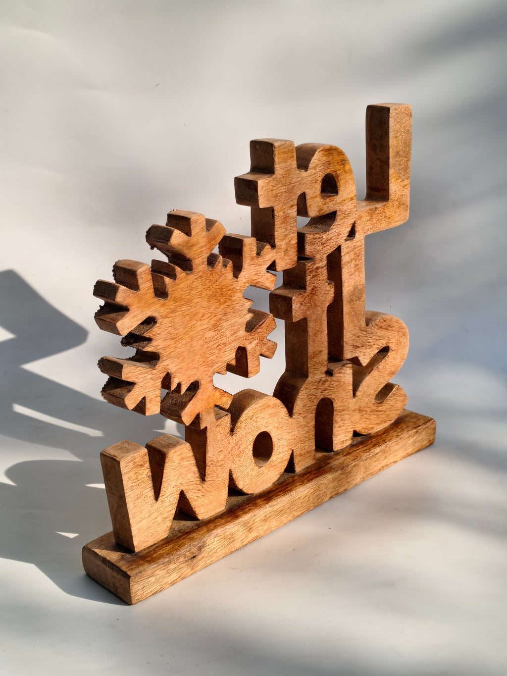 Wooden “Let It Snow” Tabletop Décor