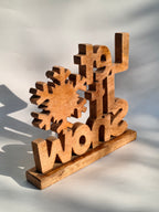 Wooden “Let It Snow” Tabletop Décor