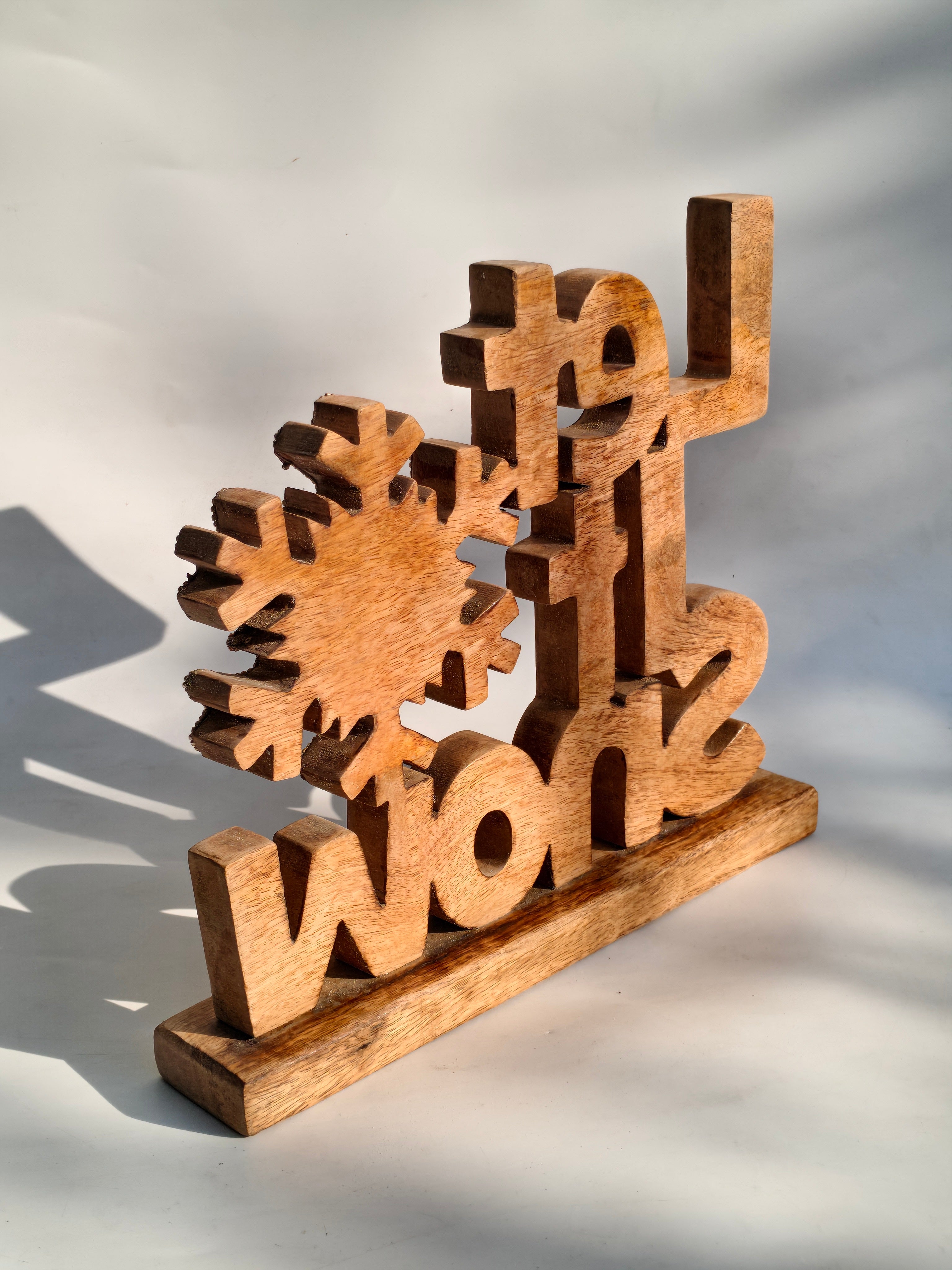 Wooden “Let It Snow” Tabletop Décor