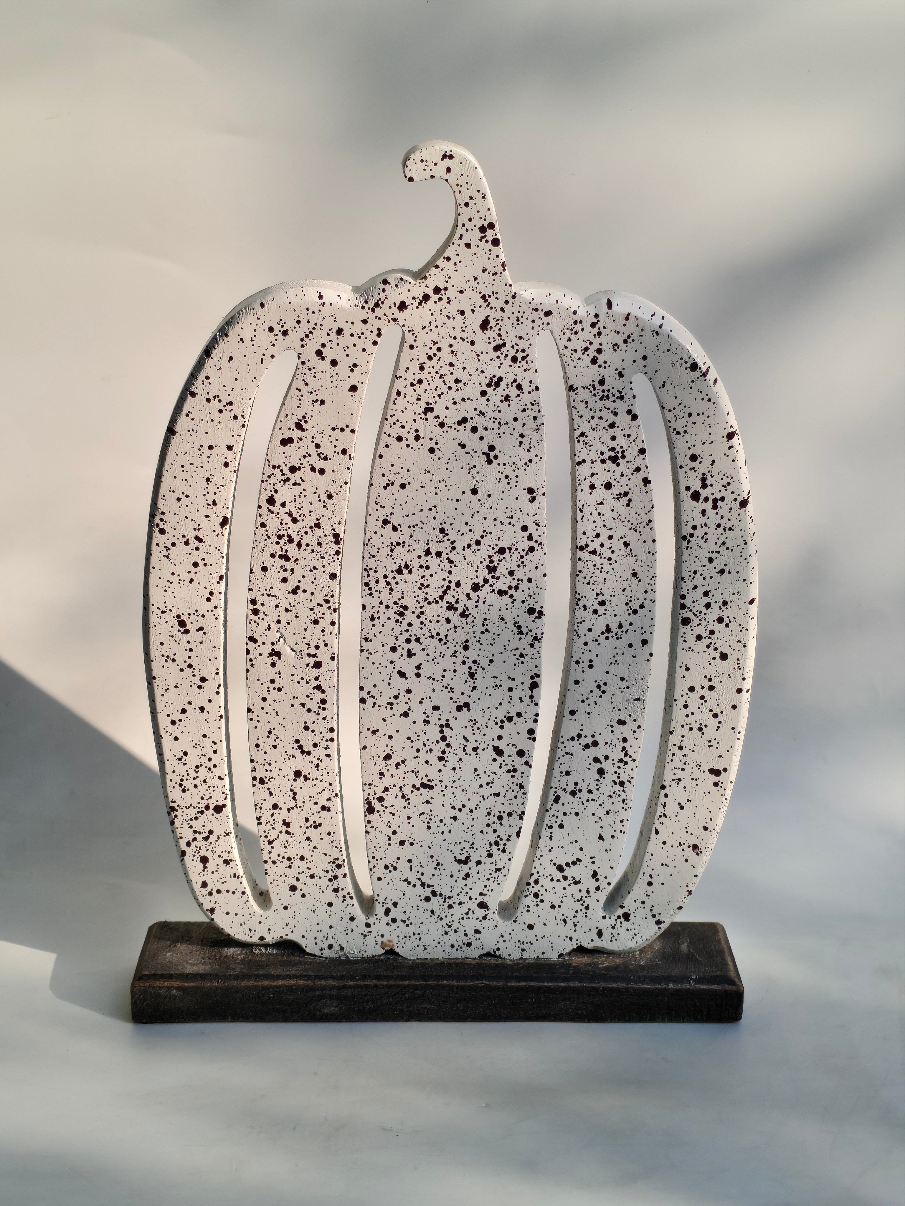 Splatter-Cut Pumpkin Silhouette – Minimal Modern Fall Decor