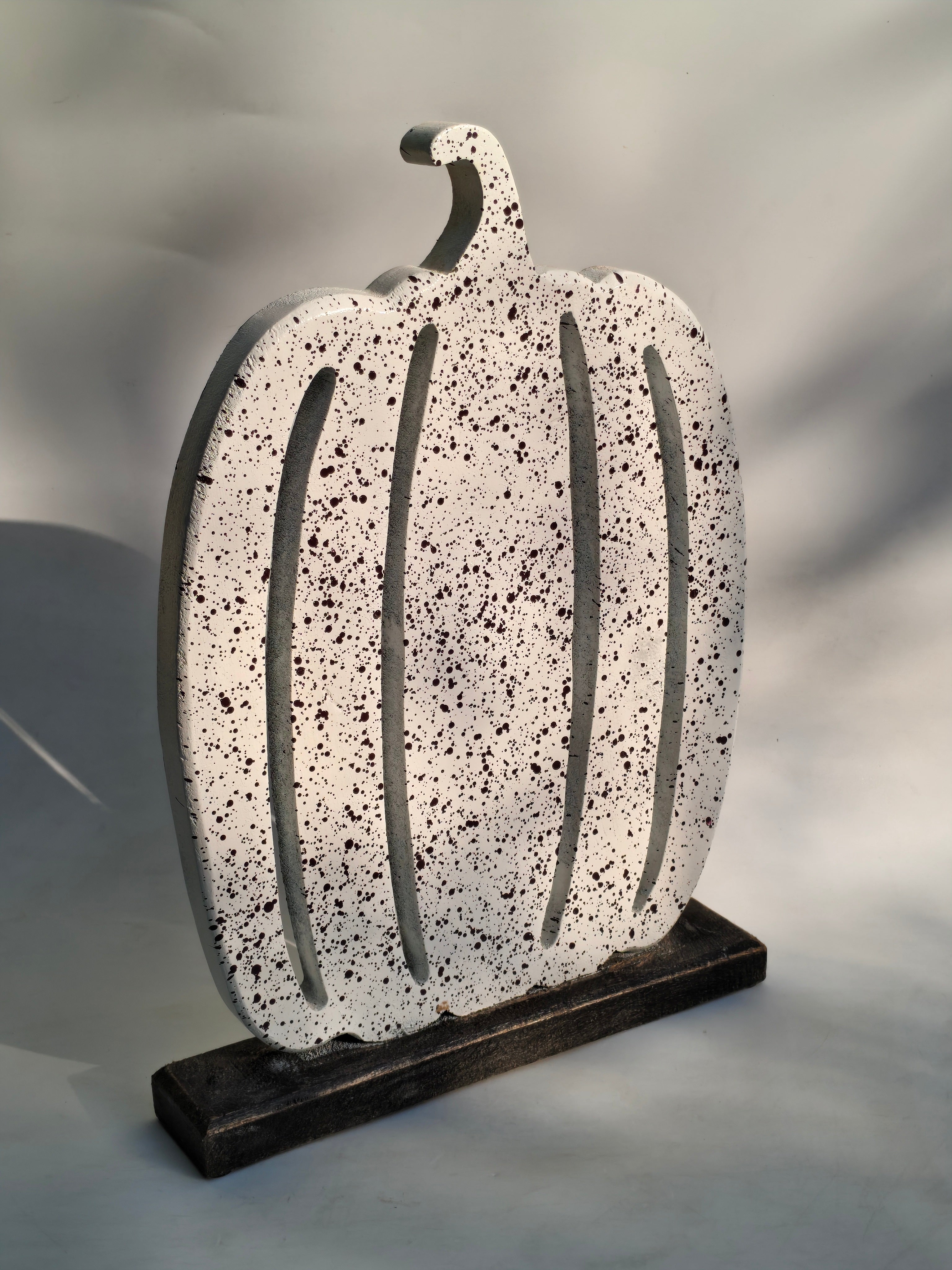Splatter-Cut Pumpkin Silhouette – Minimal Modern Fall Decor