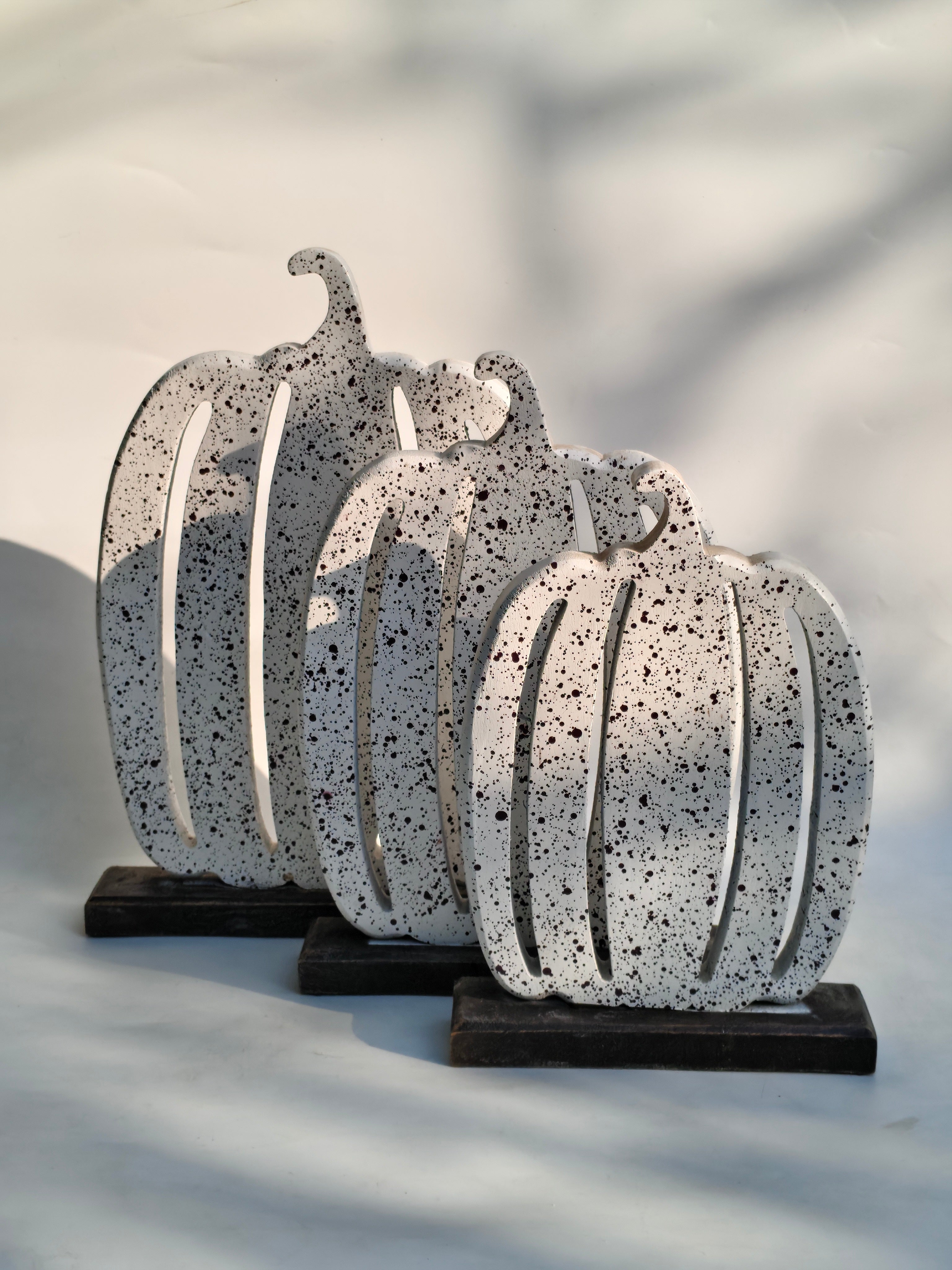 Splatter-Cut Pumpkin Silhouette – Minimal Modern Fall Decor