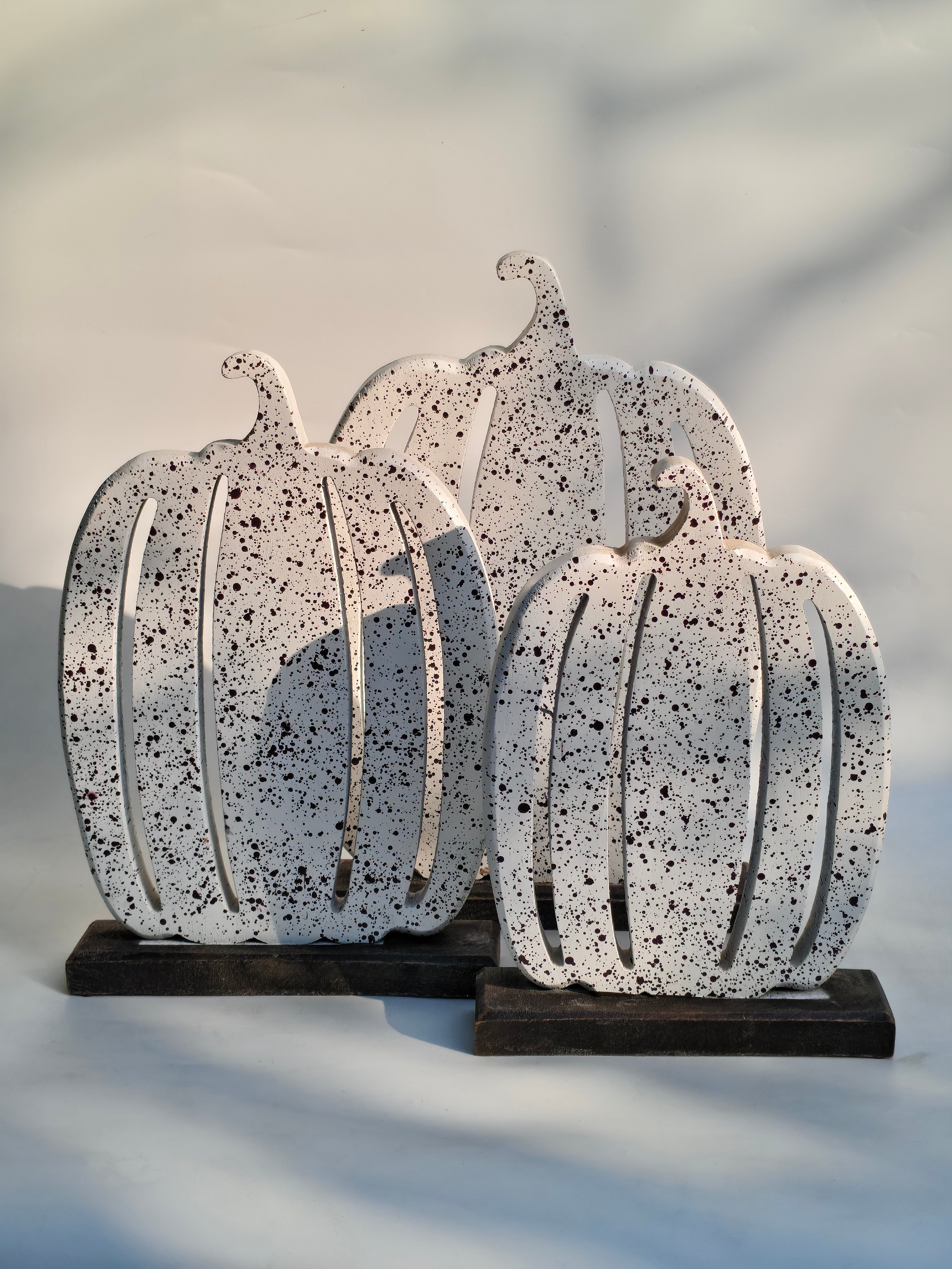 Splatter-Cut Pumpkin Silhouette – Minimal Modern Fall Decor