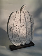Monochrome Splatter Pumpkin Decor – Modern Fall Accent