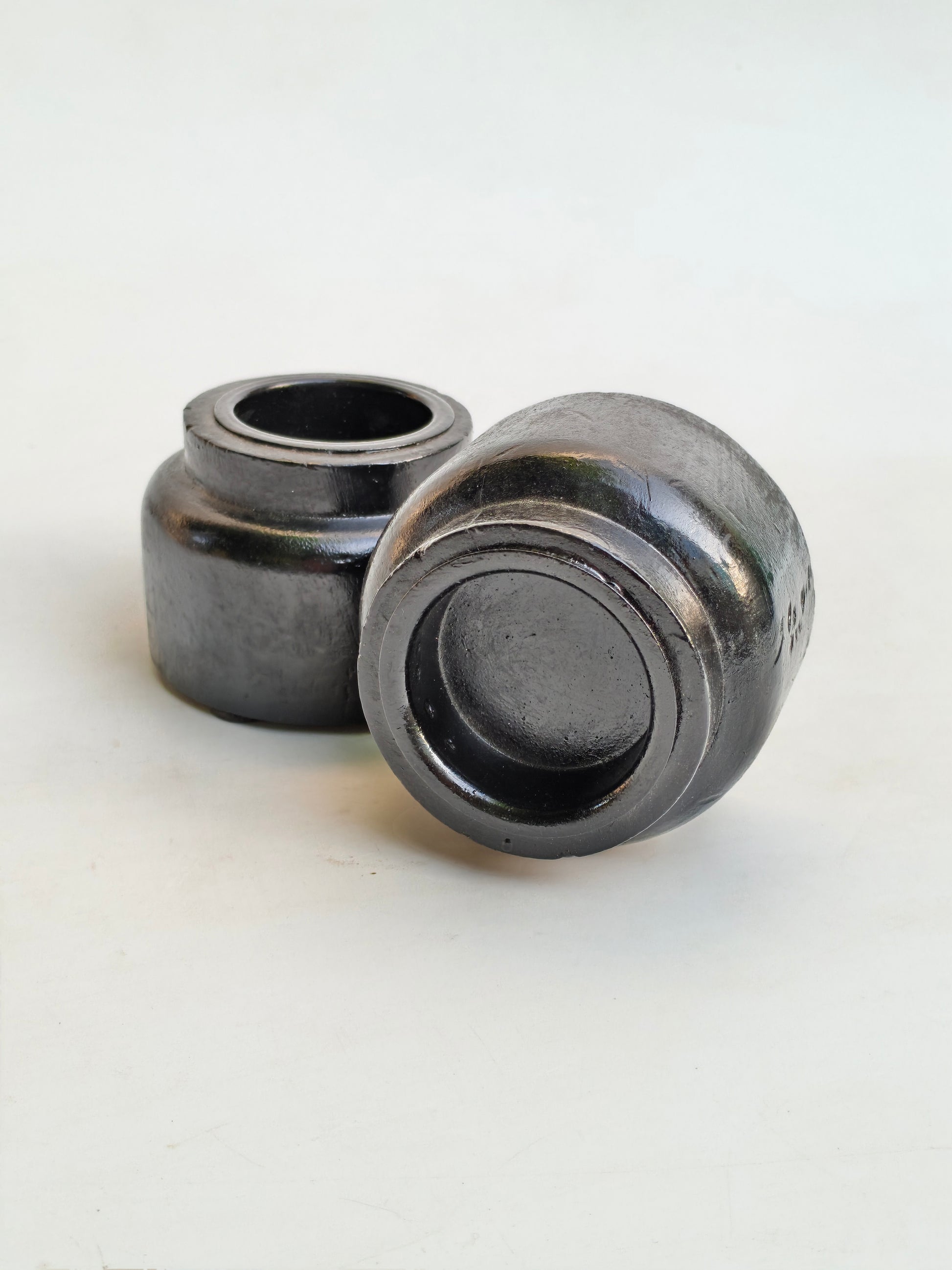 Minimalist Matte Black Decorative Jar