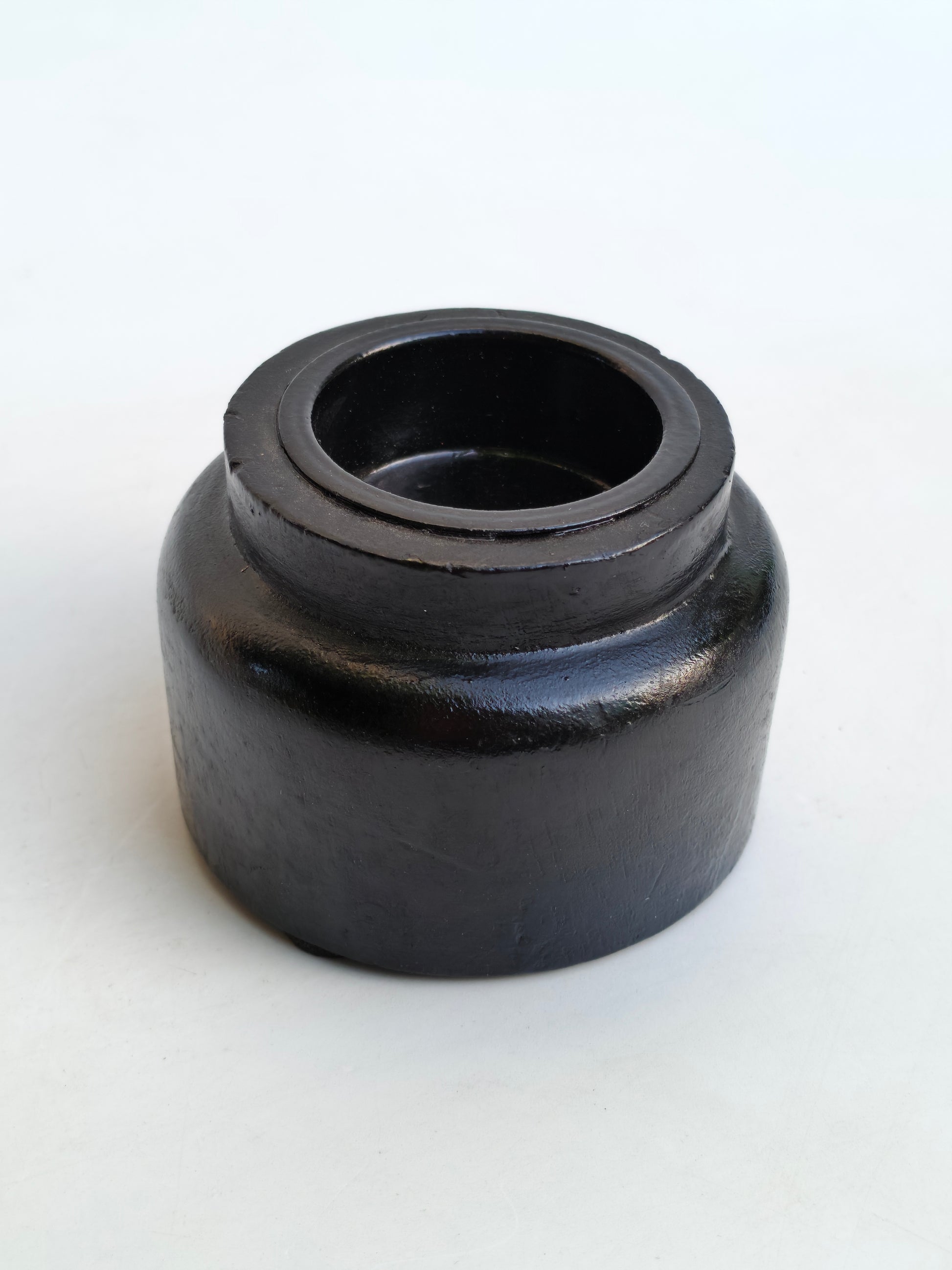 Minimalist Matte Black Decorative Jar
