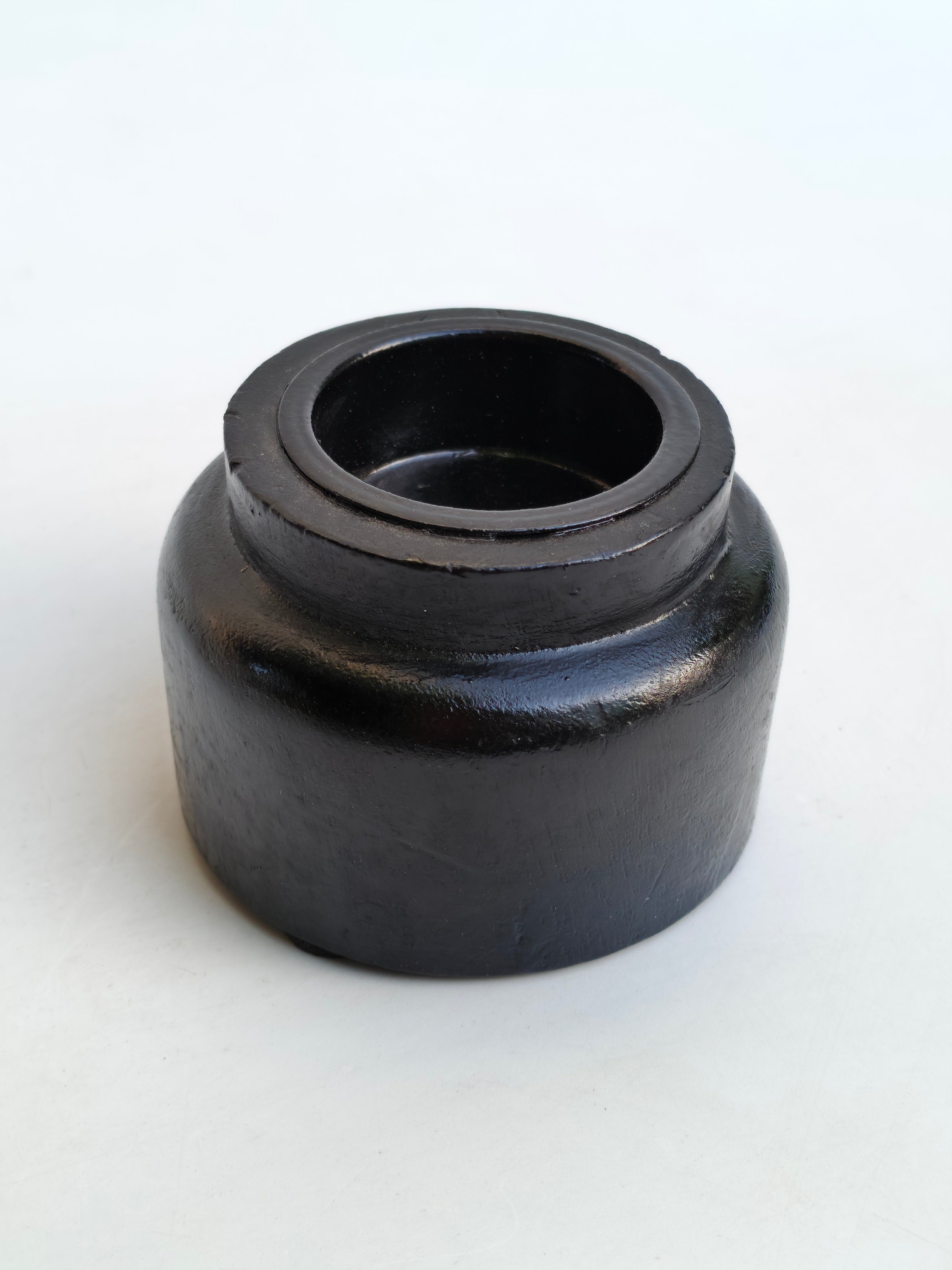 Minimalist Matte Black tea light candle stand