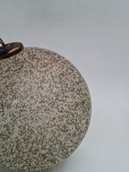Large Beaded White & Gold Sphere Ornament