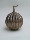 Tall Distressed Silver Mercury Glass Pumpkin Decor