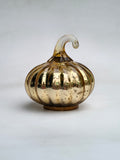 Mini Gold Mercury Glass Pumpkin Decor