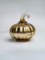 Mini Gold Mercury Glass Pumpkin Decor