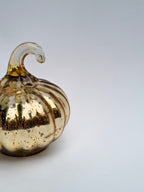 Mini Gold Mercury Glass Pumpkin Decor