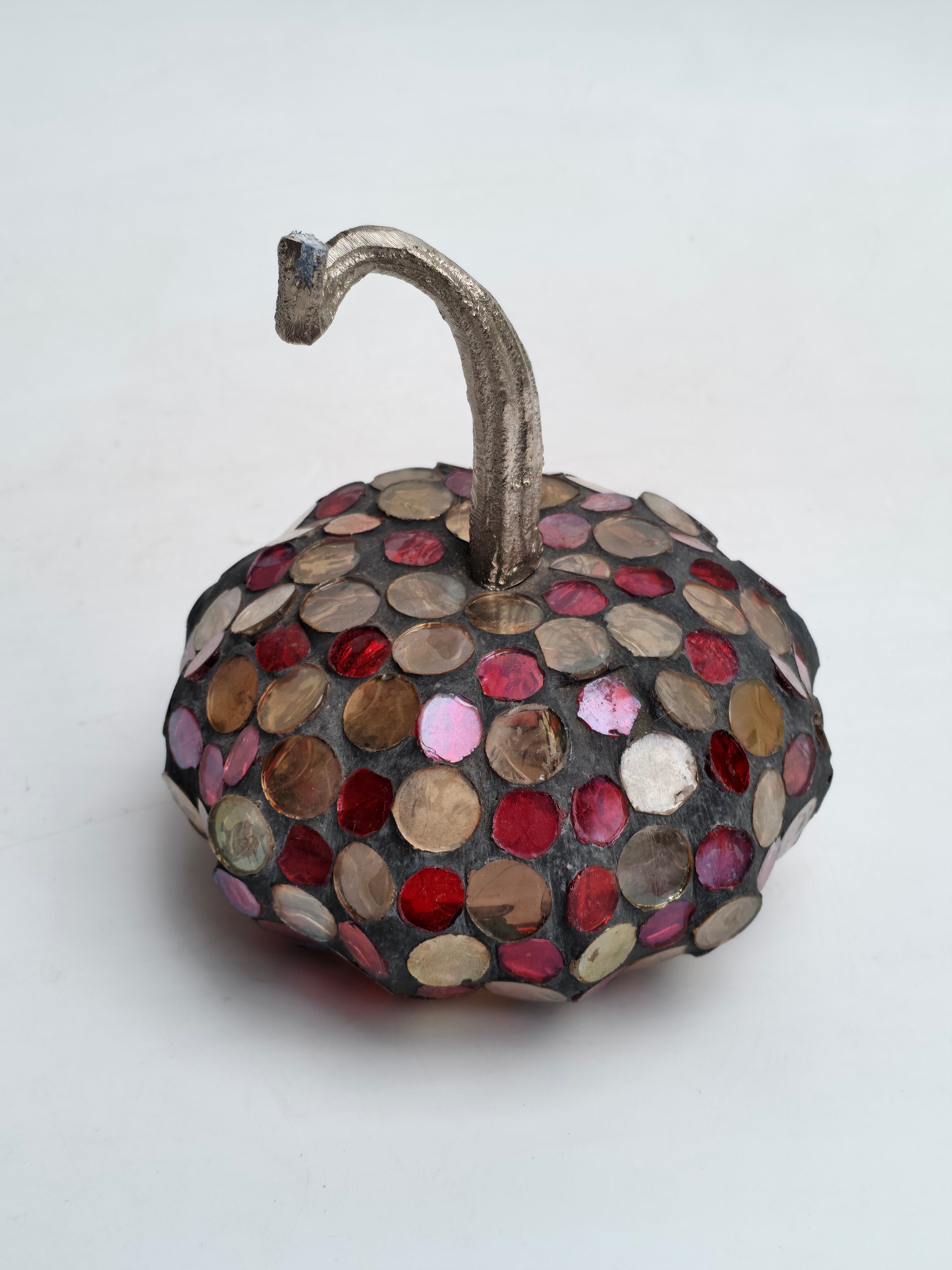 Mosaic Pumpkin Decorative Accent "Handcrafted Glass Art Decor"
