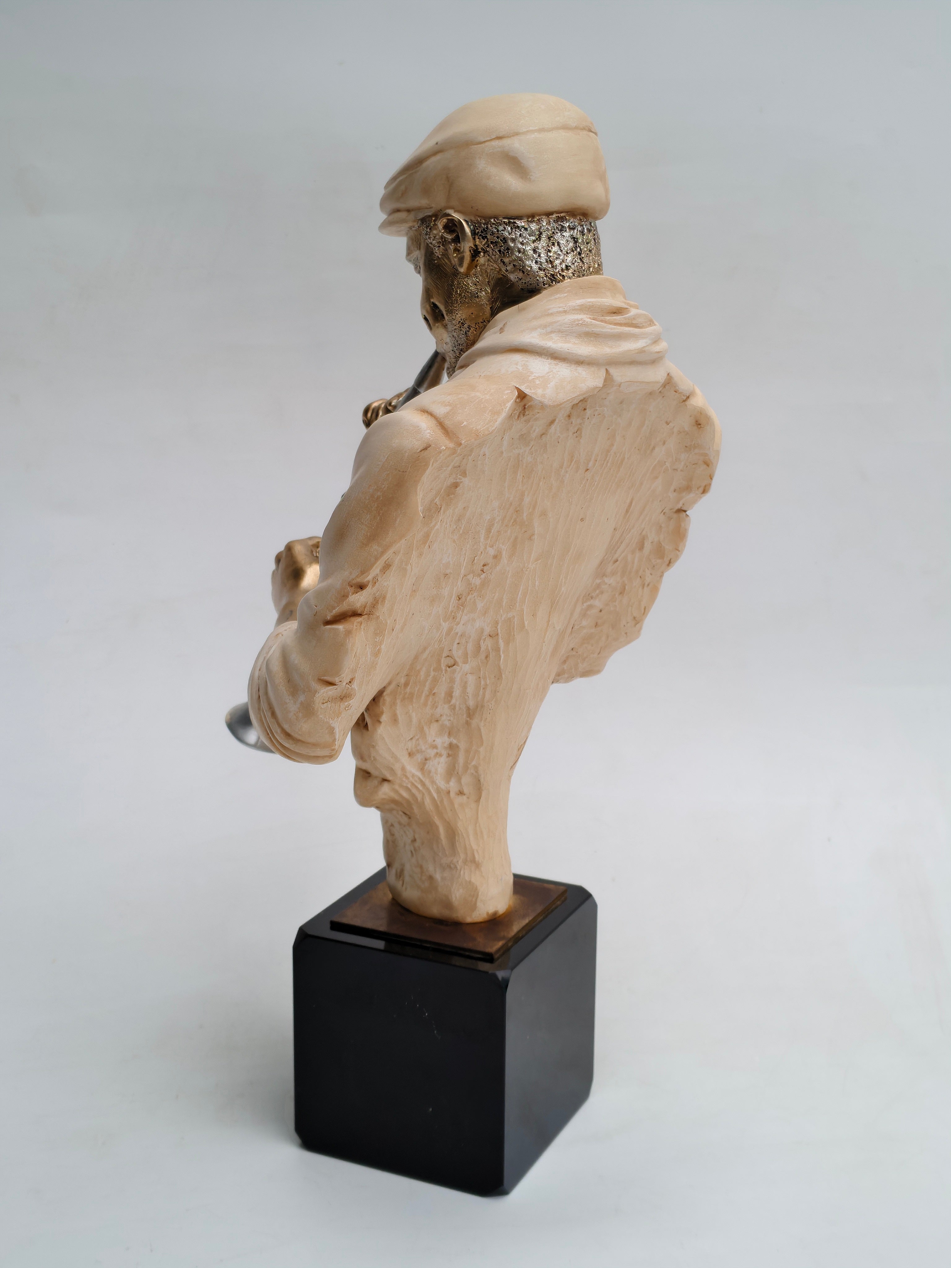 Jazz Musician Bust Sculpture with Clarinet