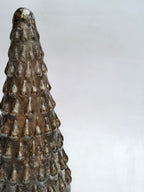 Antique Finish Metal Christmas Tree Décor | Hollow Base for Fairy Lights