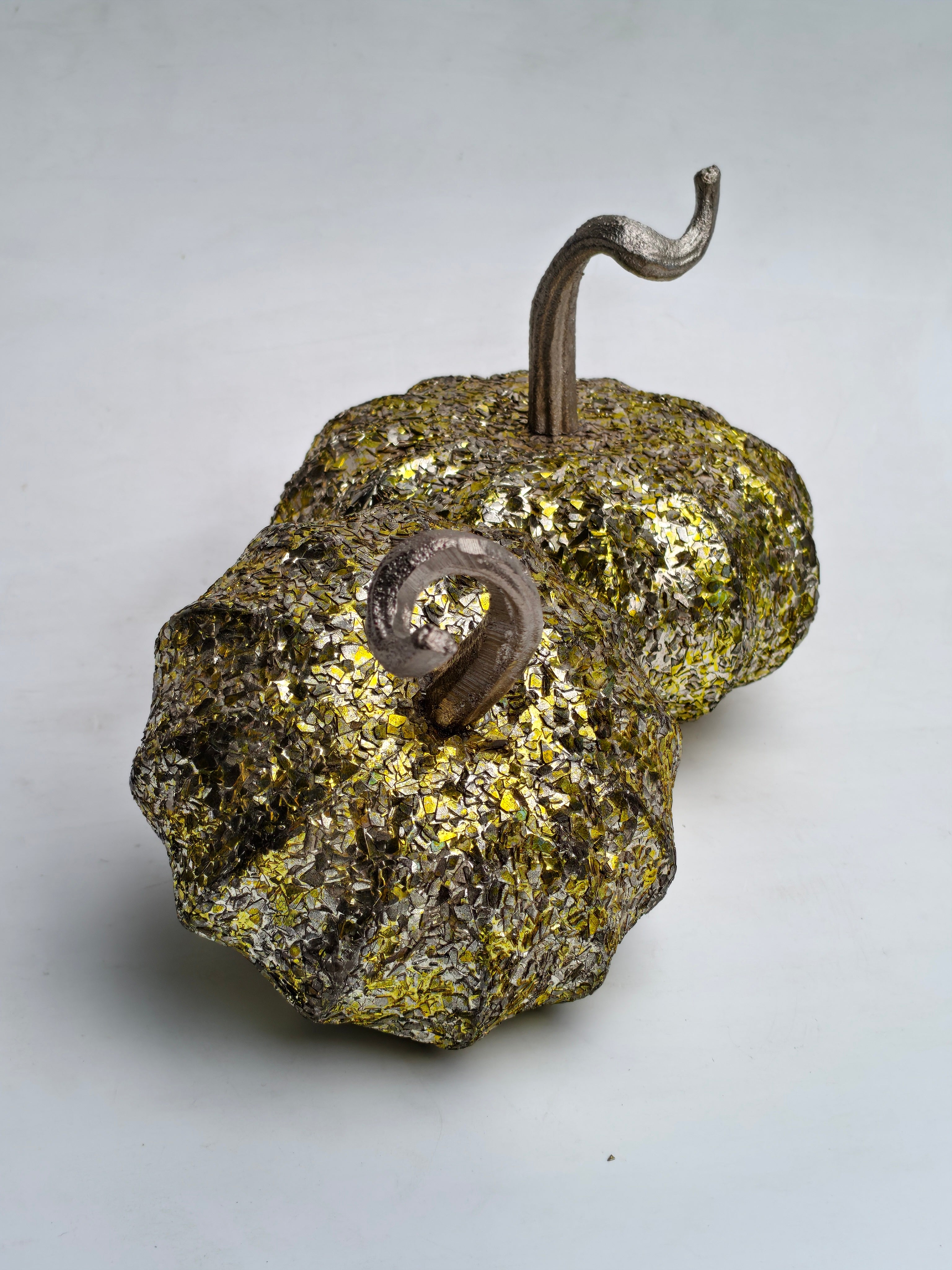 Golden Mosaic Pumpkin Set of 2 – Festive Home Décor