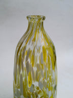 Amber Swirl Handblown Glass Vase – Elegant Decorative Accent