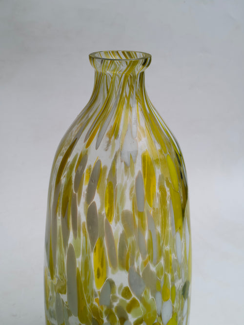 Amber Swirl Handblown Glass Vase