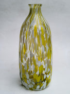 Amber Swirl Handblown Glass Vase – Elegant Decorative Accent