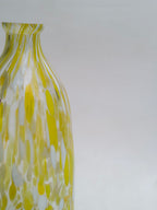 Amber Swirl Handblown Glass Vase – Elegant Decorative Accent