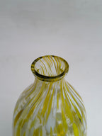 Amber Swirl Handblown Glass Vase – Elegant Decorative Accent