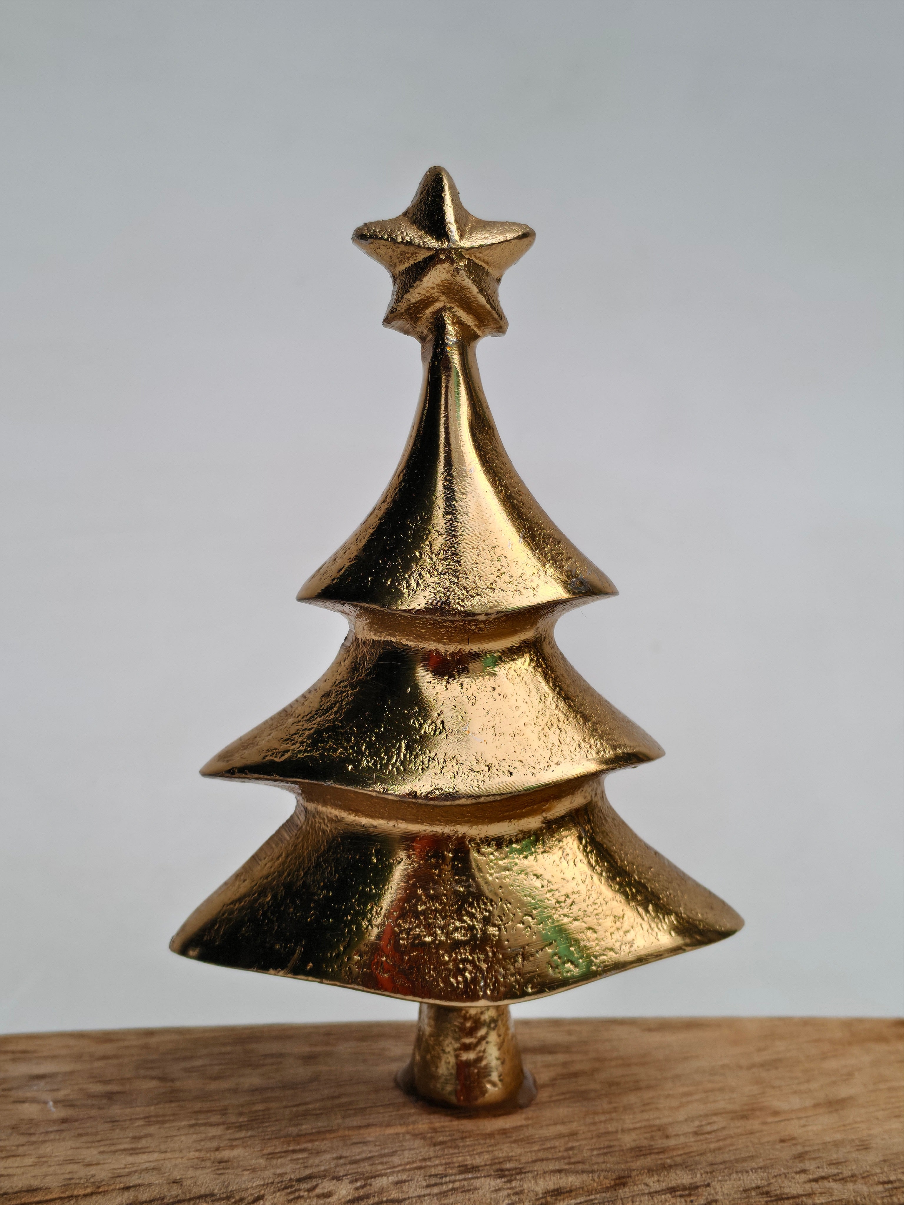 Golden Metal Christmas Tree with Star