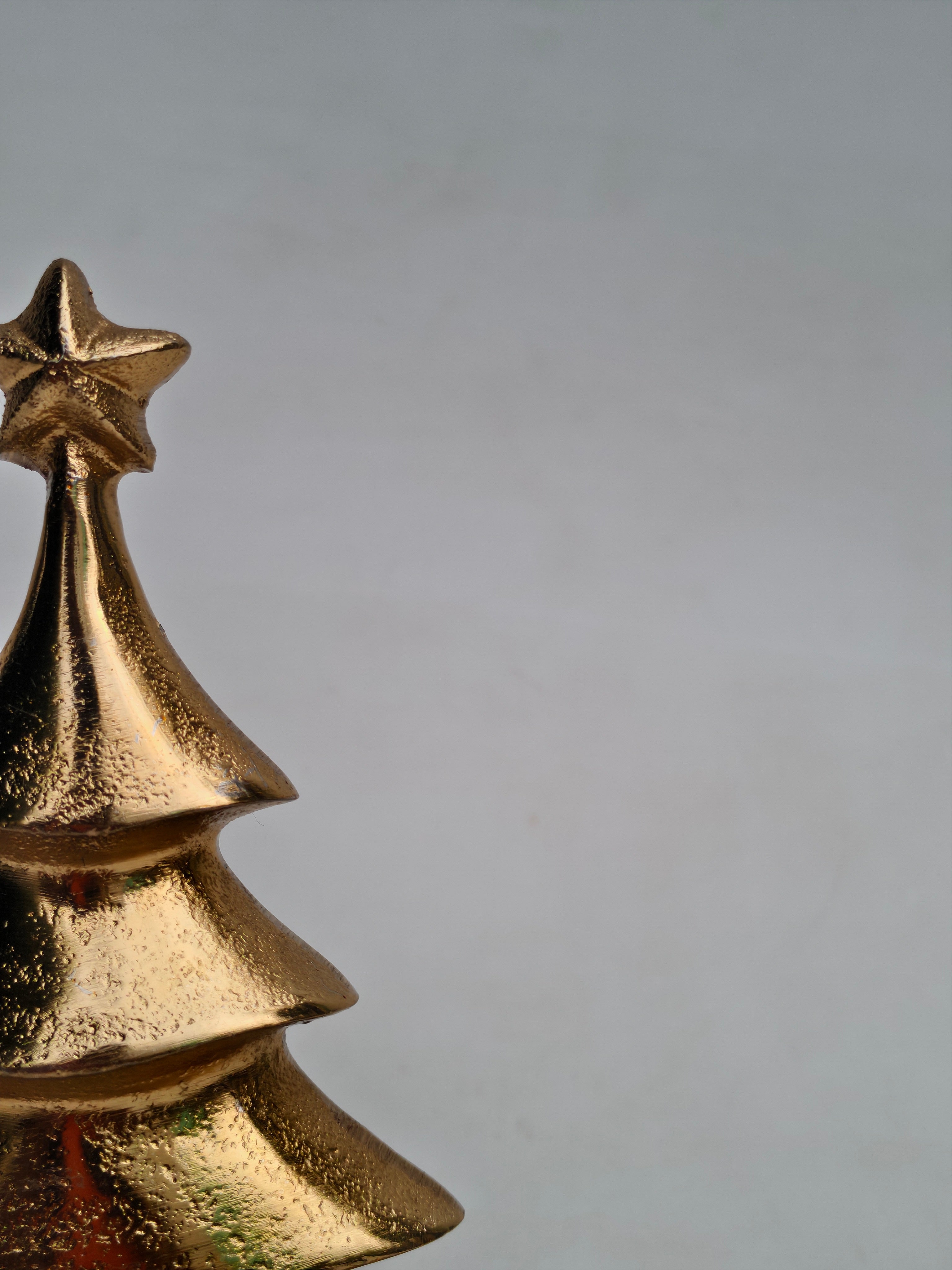 Golden Metal Christmas Tree with Star