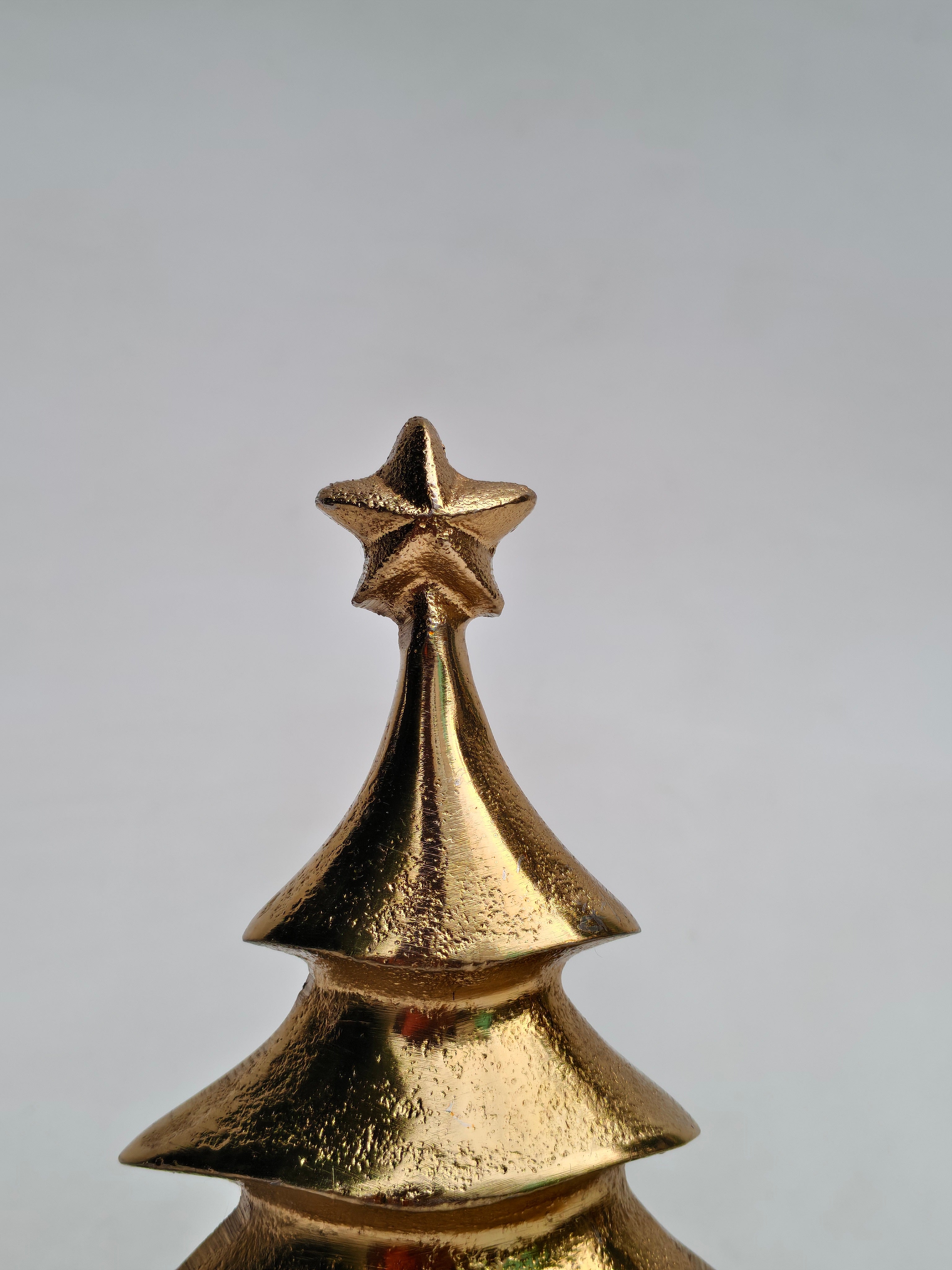 Golden Metal Christmas Tree with Star