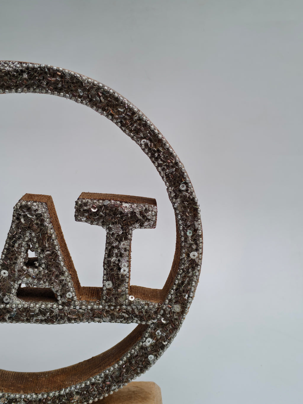 Beaded Wooden “EAT” Table Decor Sign