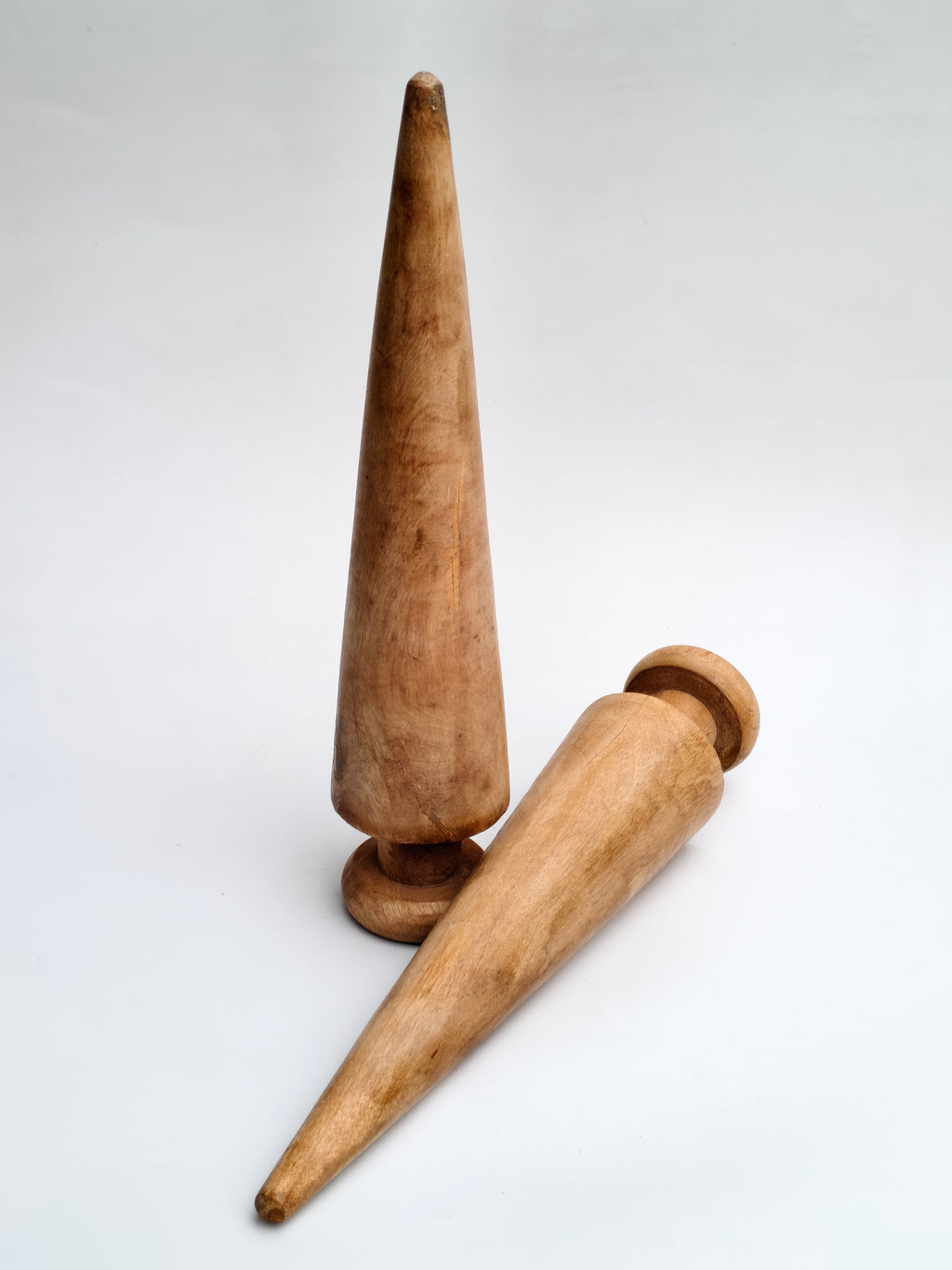 Natural Wooden Cone Tree Sculpture