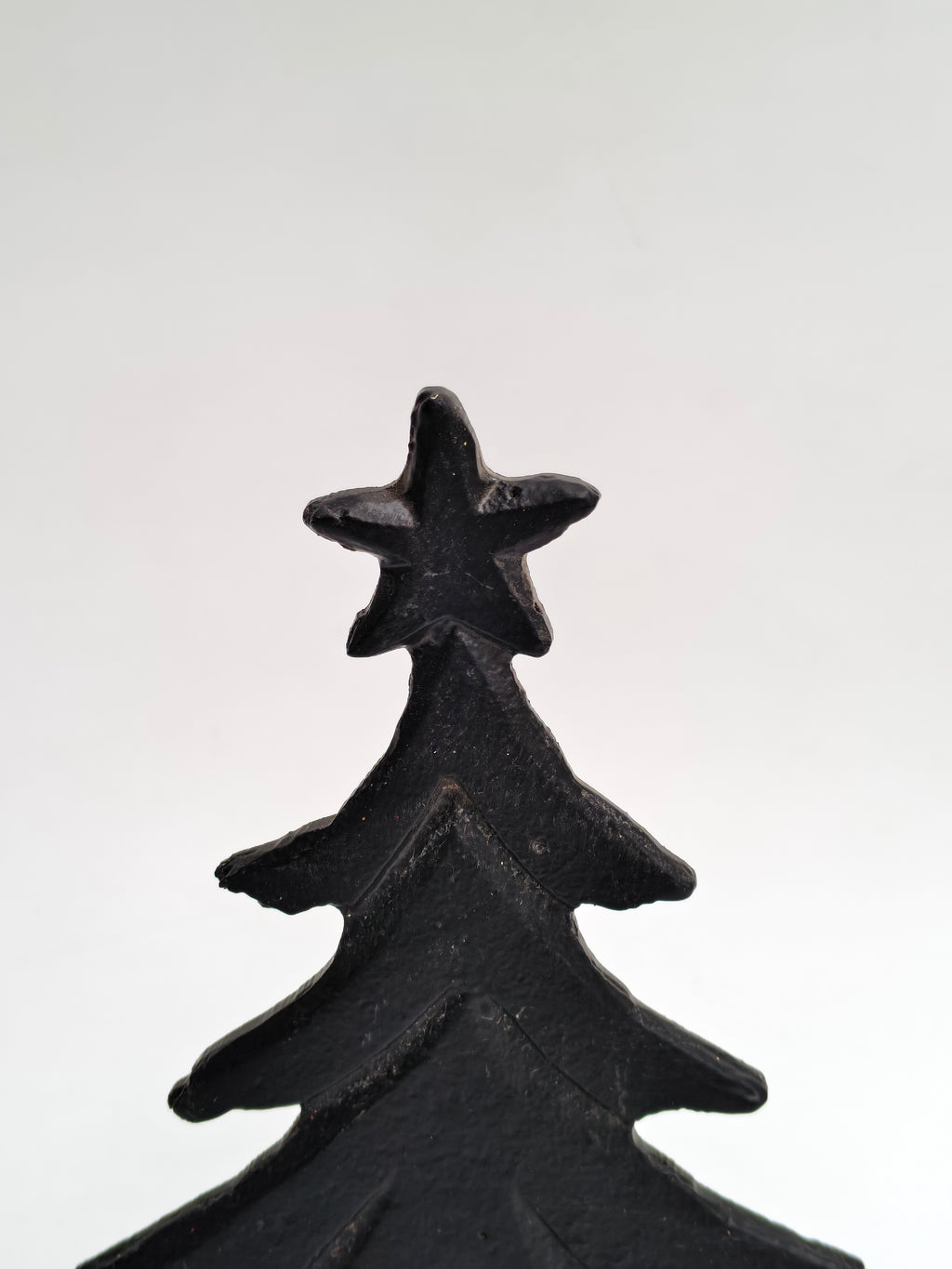Black Iron Christmas Tree with Wooden Base