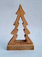 Handcrafted Hollow Wooden Christmas Tree Décor