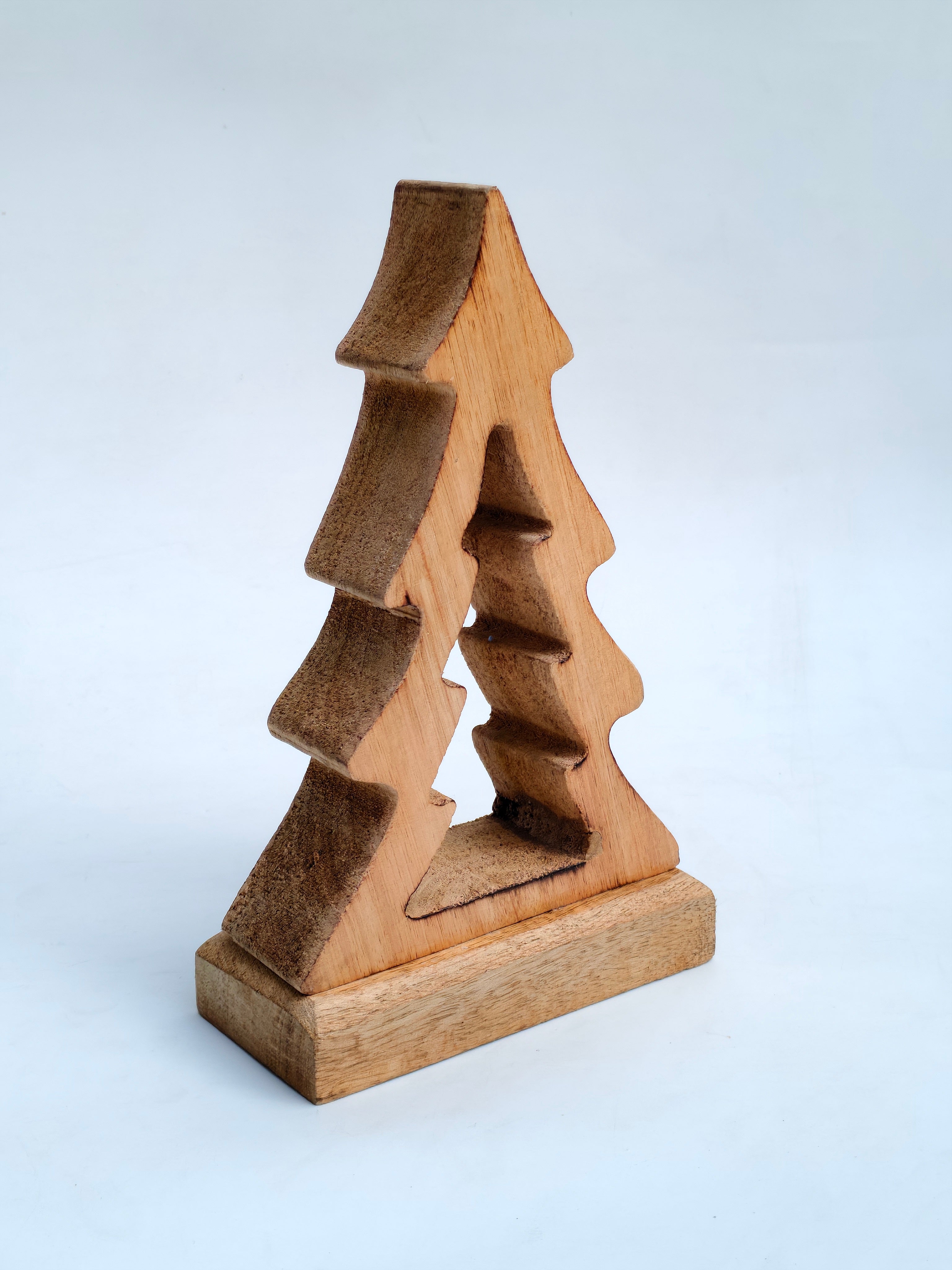 Handcrafted Hollow Wooden Christmas Tree Décor