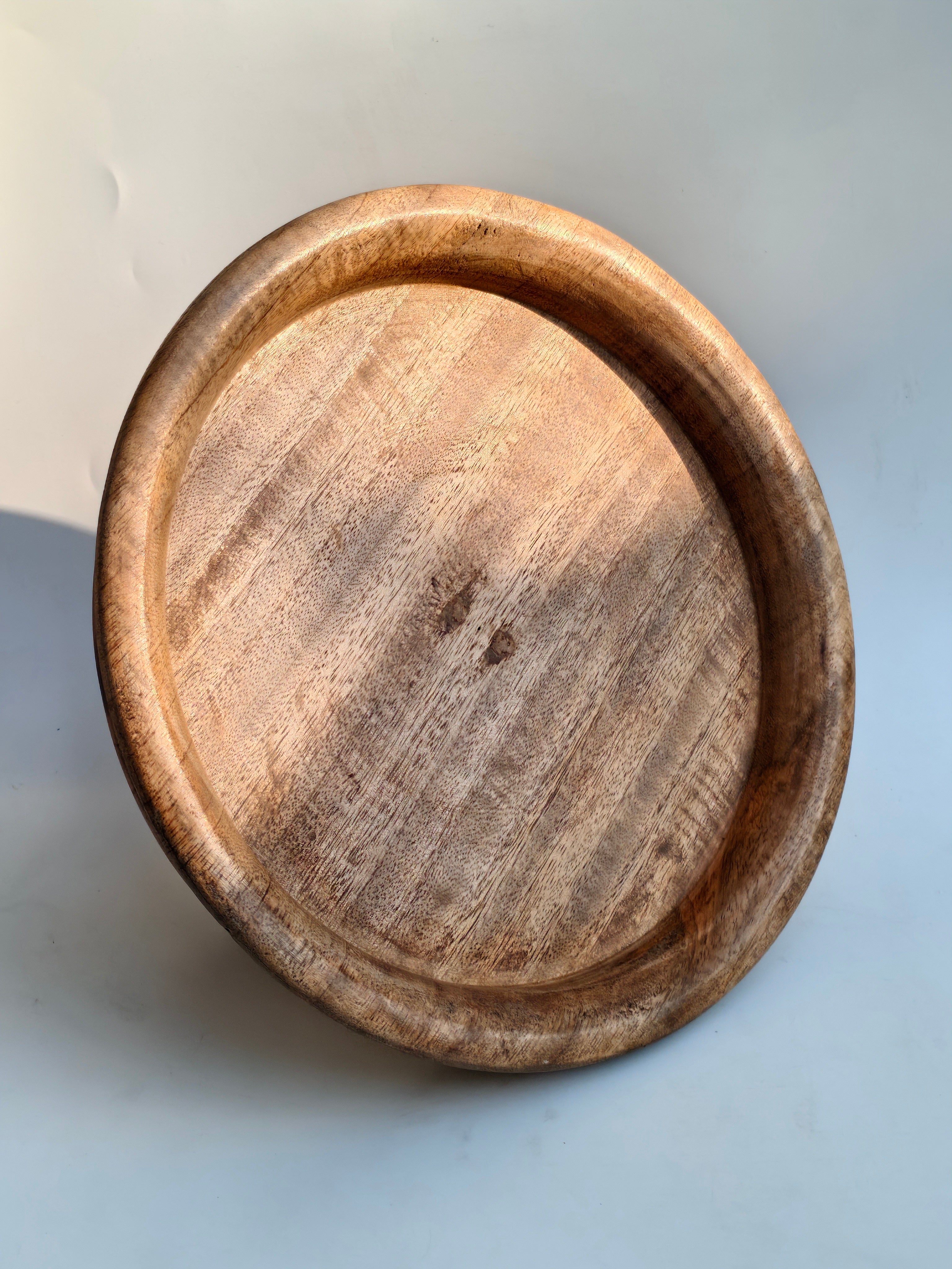 Handcrafted Wooden Cake Stand & Pedestal Serving Bowl