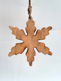 Handcrafted Wooden Snowflake Hanging Décor | Natural Rustic Ornament