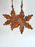 Handcrafted Wooden Snowflake Hanging Décor | Natural Rustic Ornament