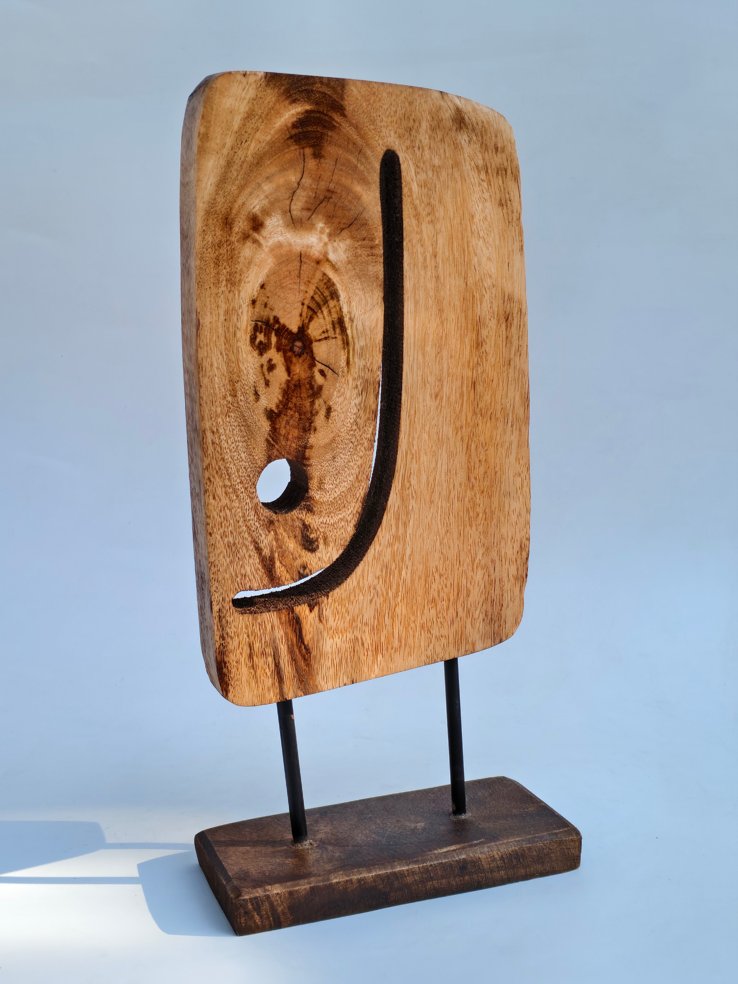 Abstract Elephant Wooden Table Décor Set (Set of 2) | Handcrafted Artistic Wooden Showpieces