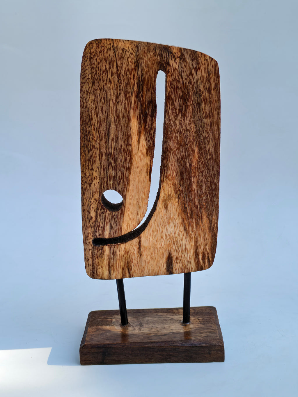 Abstract Elephant Wooden Table Décor Set (Set of 2)