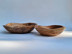 Handcrafted Wooden Serving Bowl Set (Set of 2) | Natural Wood Deep Serving & Fruit Bowls
