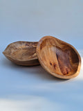 Handcrafted Wooden Serving Bowl Set (Set of 2) | Natural Wood Deep Serving & Fruit Bowls