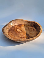 Handcrafted Wooden Serving Bowl Set (Set of 2) | Natural Wood Deep Serving & Fruit Bowls
